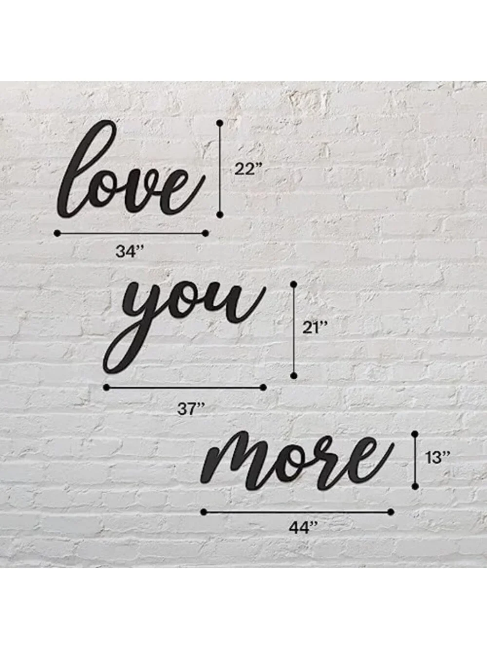 Modern Black Metal Love You More Sign - 25